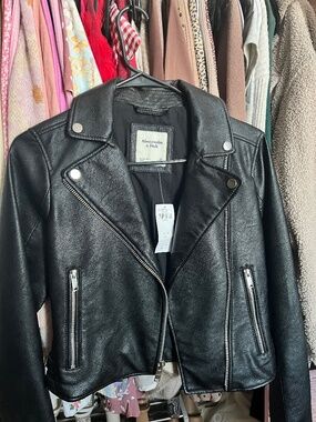 Abercrombie leather jacket